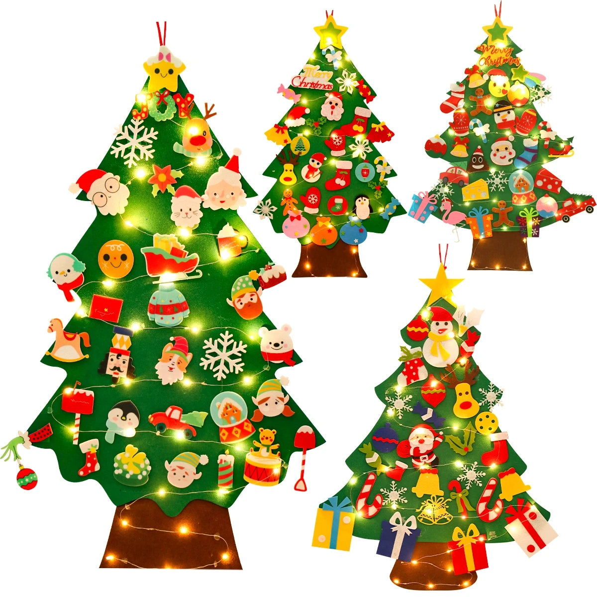 DIY Felt Christmas Tree with Lights - Festive Home Decor - Image 19
