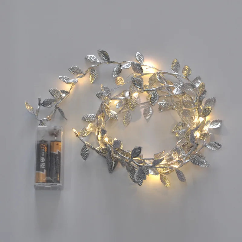Magical Golden Leaves Fairy String Lights for Christmas - Image 2