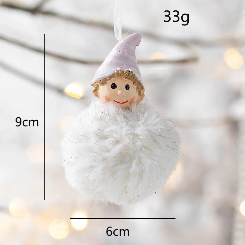 Festive Angel Baby Plush Doll Ornament - Image 33