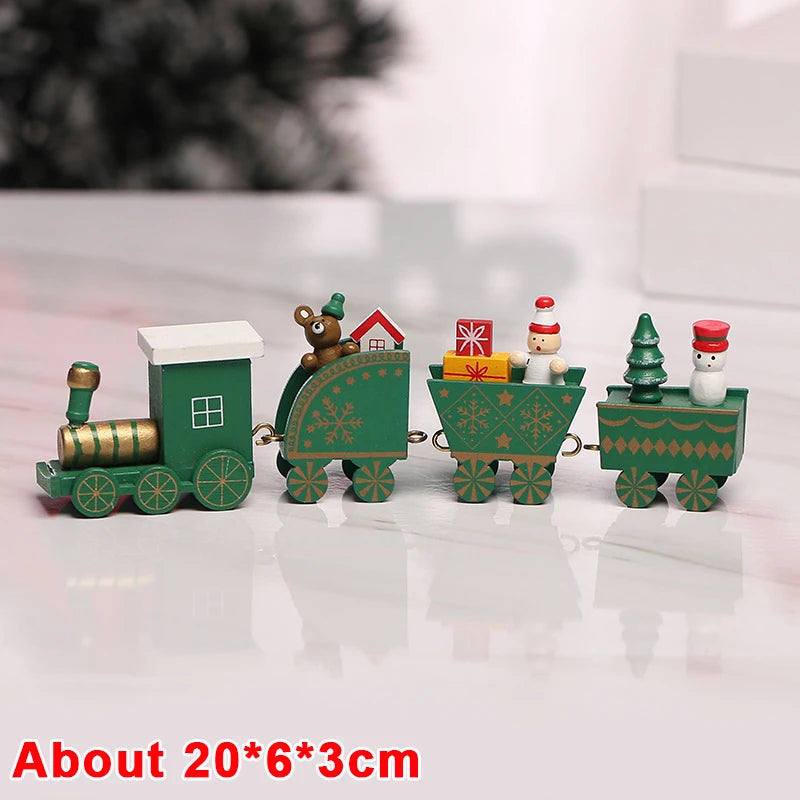 Charming Wooden Train Ornaments for Christmas Decor - Image 24