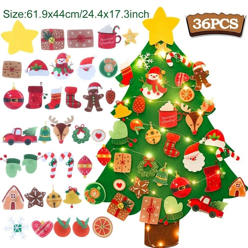 DIY Felt Christmas Tree with Lights - Festive Home Decor - Image 10