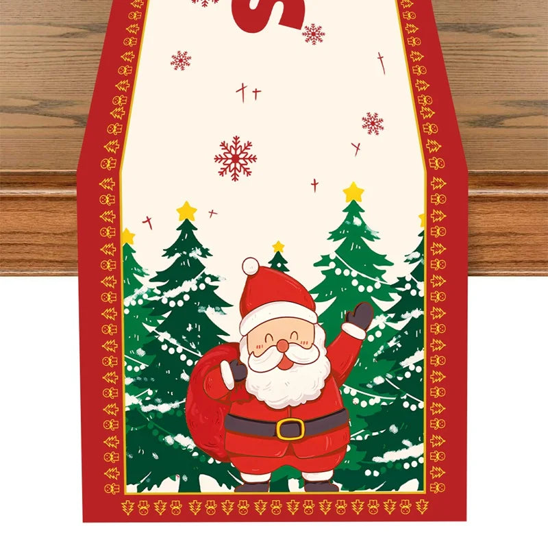 Festive Red Floral Table Runner for Christmas - Image 26