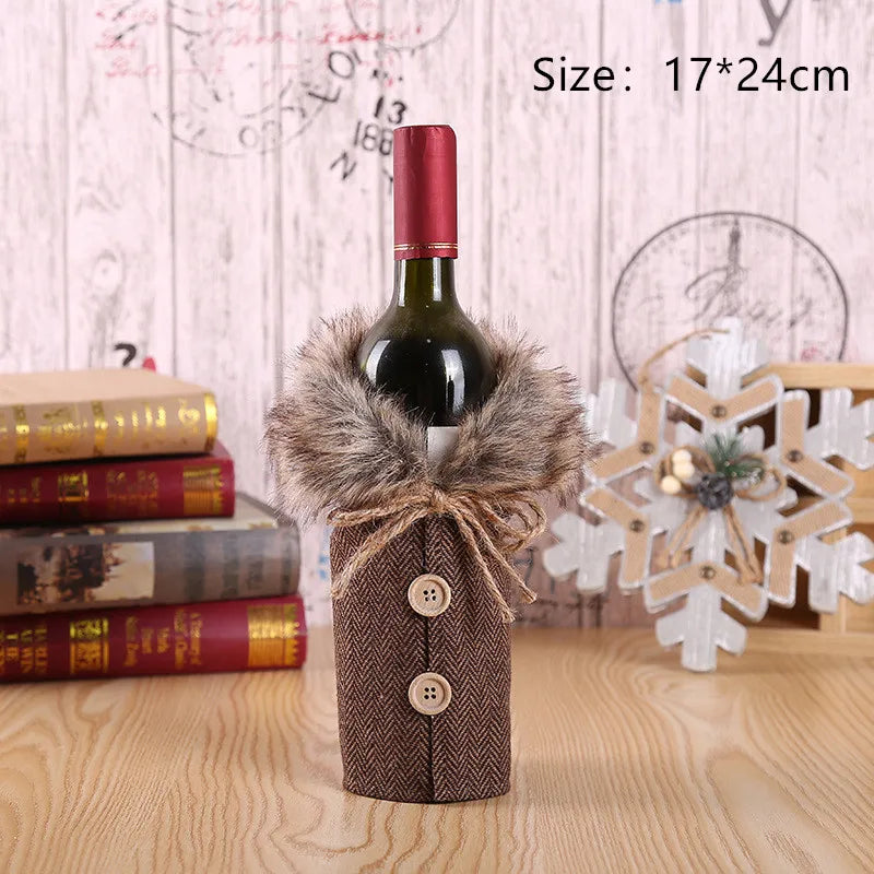 Festive Gnome Wine Bottle Cover for Christmas - Image 14