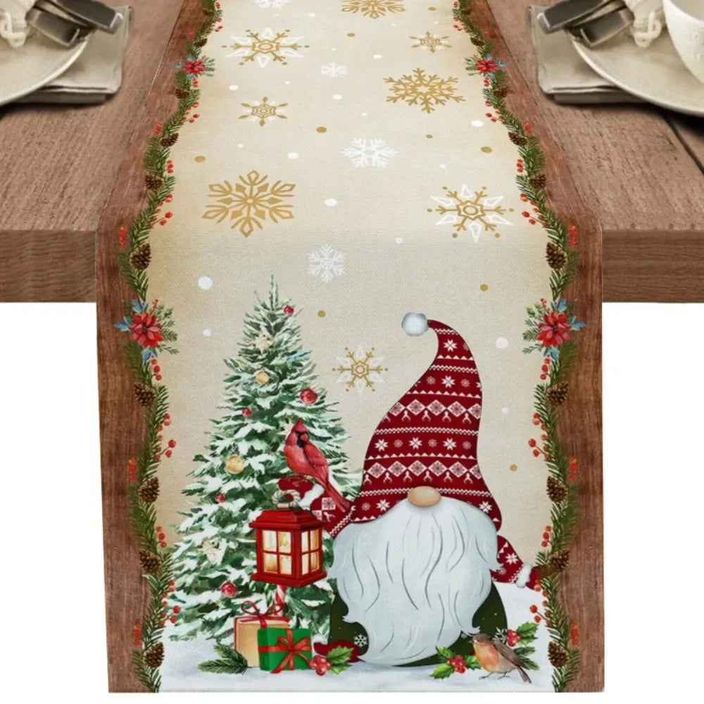 Charming Snowman Christmas Table Runner Decor - Image 9