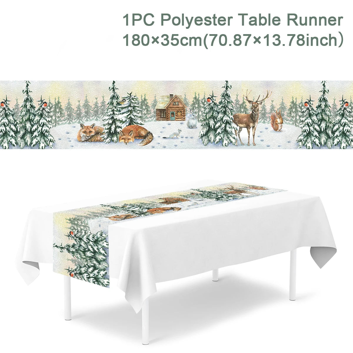 Festive Red Floral Table Runner for Christmas - Image 18