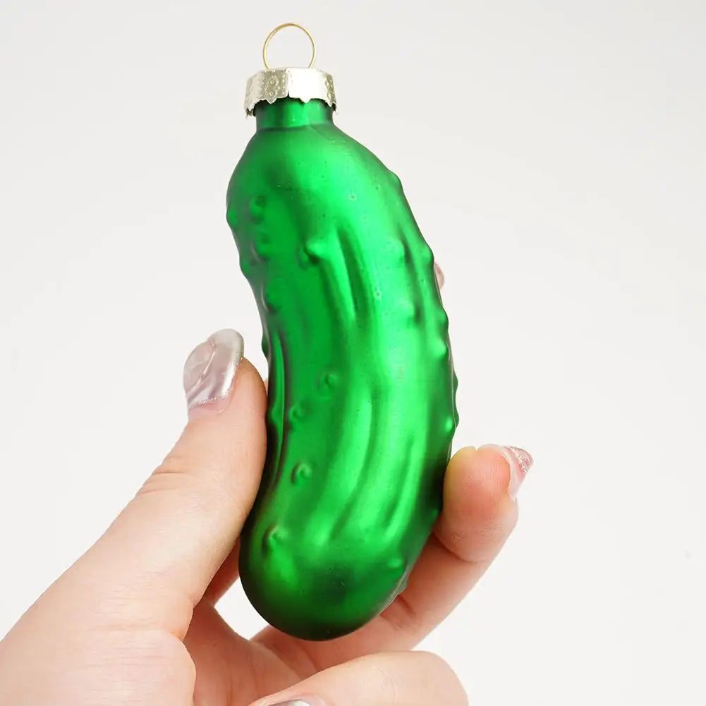Charming Glass Cucumber Christmas Tree Ornament - Image 10