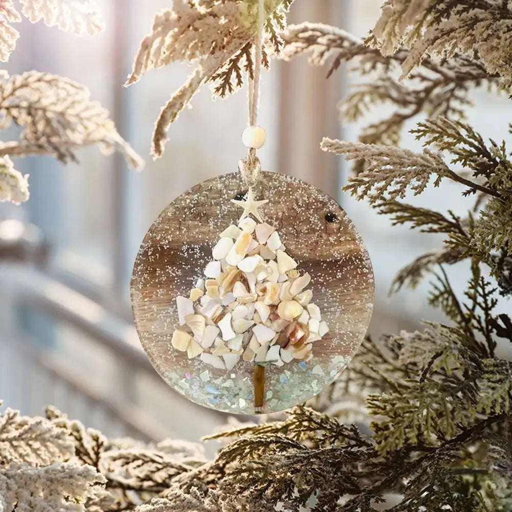 Coastal Christmas Ornament Set: Sea Glass & Starfish