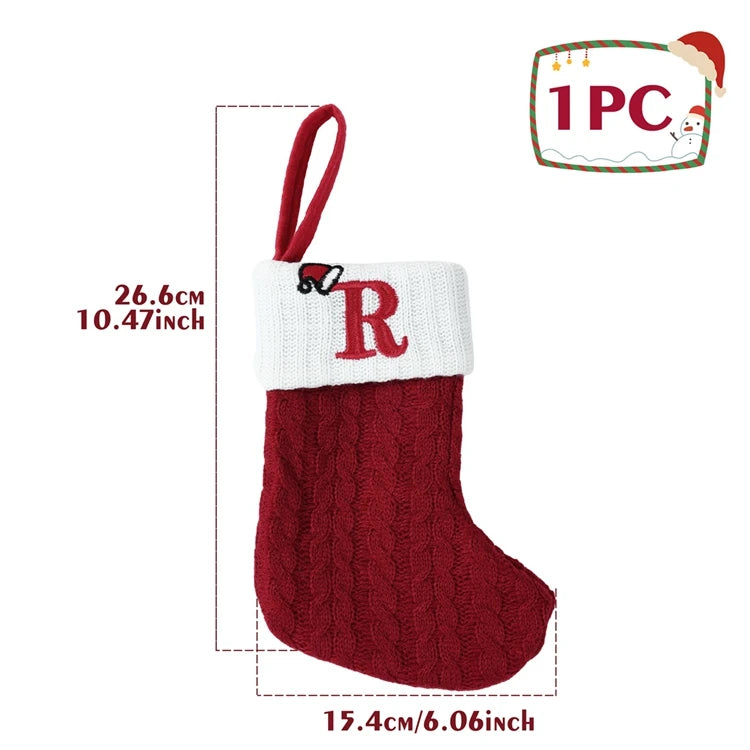 Cozy Christmas Alphabet Knitting Socks Ornaments - Image 21