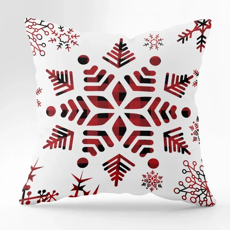 Festive Santa Claus Snowman Decorative Pillow Cover - Image 19