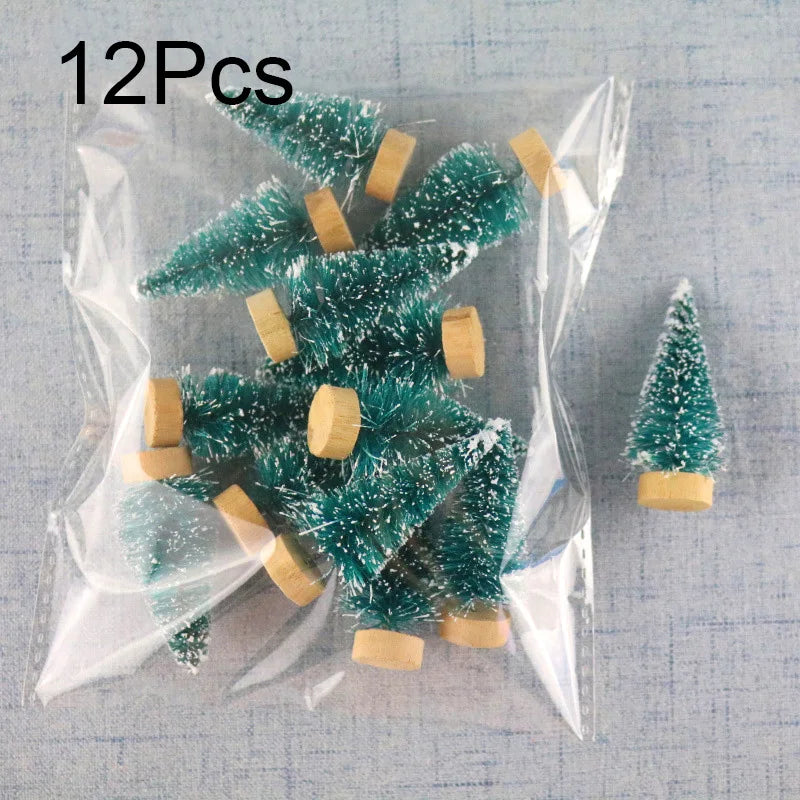 12pcs Mini Green Christmas Tree Table Decor - Image 6