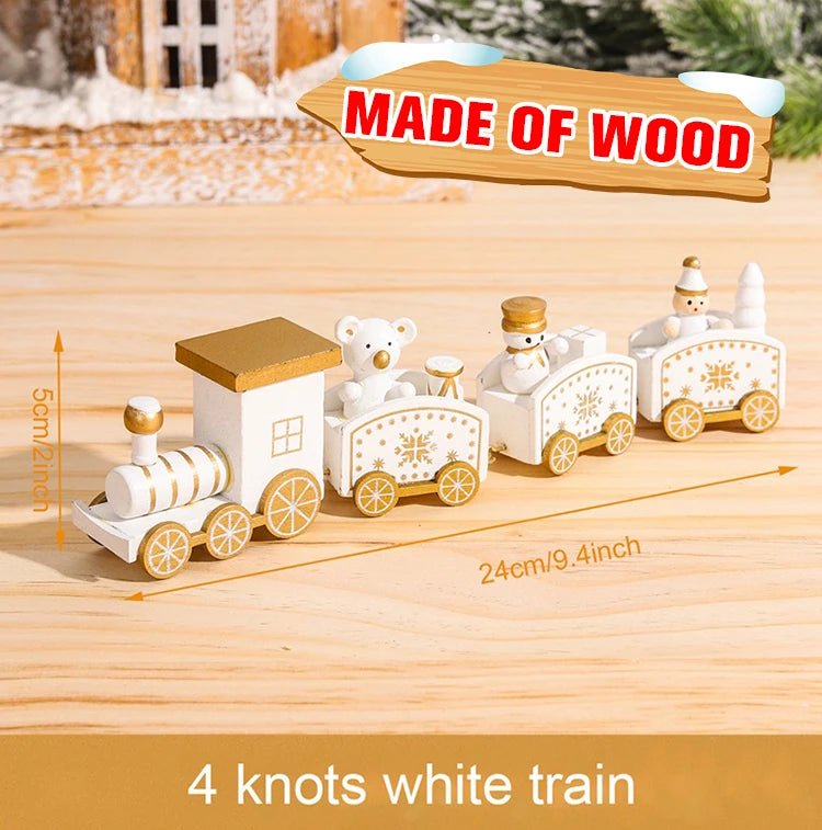 Charming Wooden Train Christmas Ornament for Home - Image 16