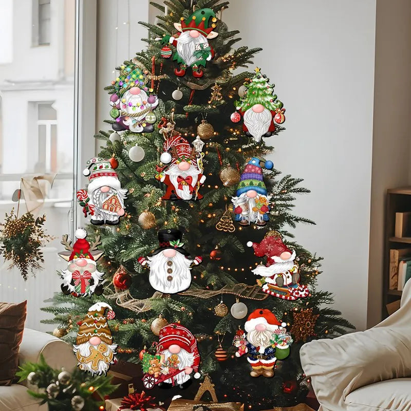 Charming Wooden Snowman Christmas Ornament Decoration - Image 10