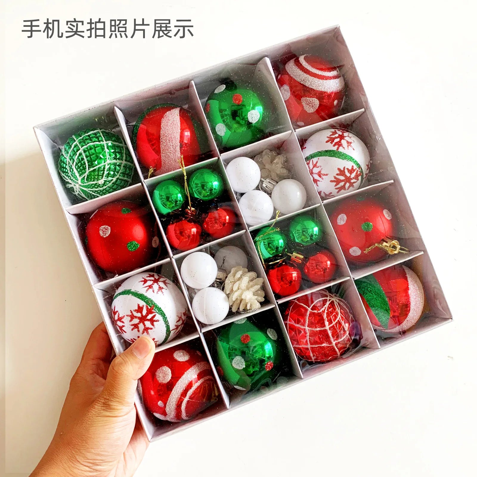 Large Golden Red Christmas Baubles for Festive Decor - Image 46
