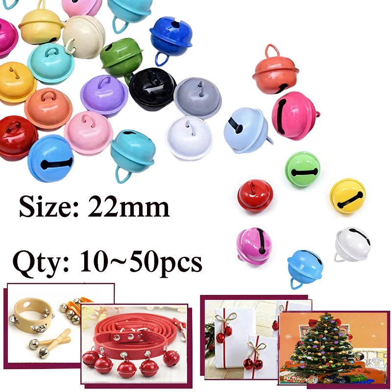 Colorful 22mm Christmas Jingle Bells for Crafting