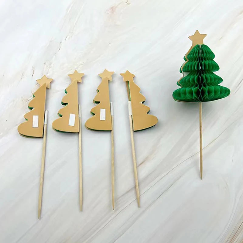 50 Pcs Christmas Honeycomb Decorations for Festive Fun - Image 2