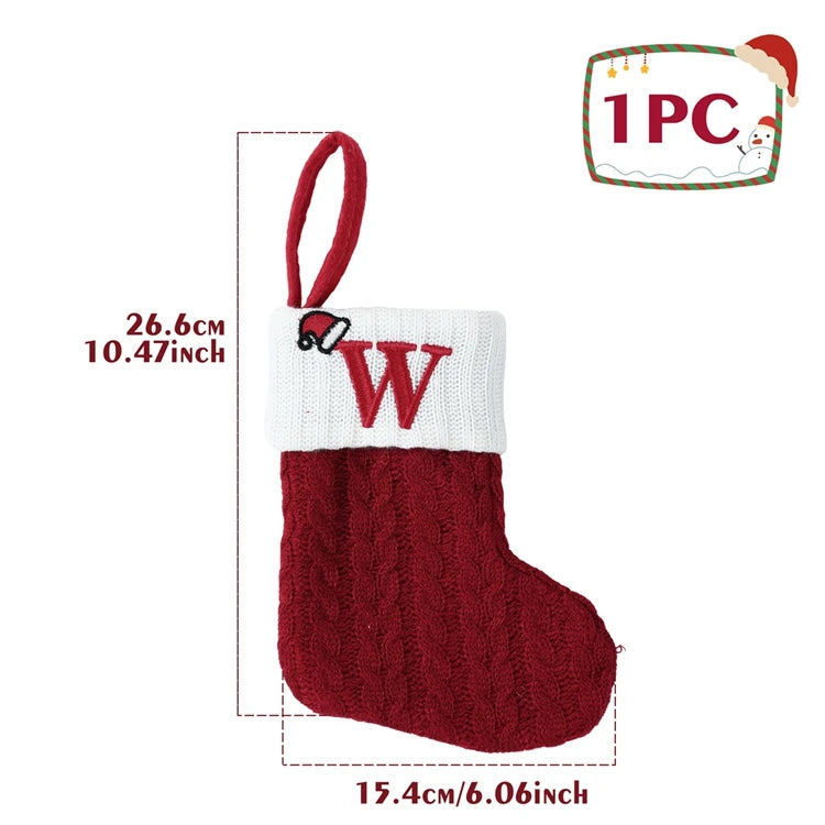 Cozy Christmas Alphabet Knitting Socks Ornaments - Image 20