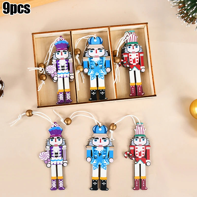 Festive Wooden Nutcracker Soldier Tree Ornaments - Image 6