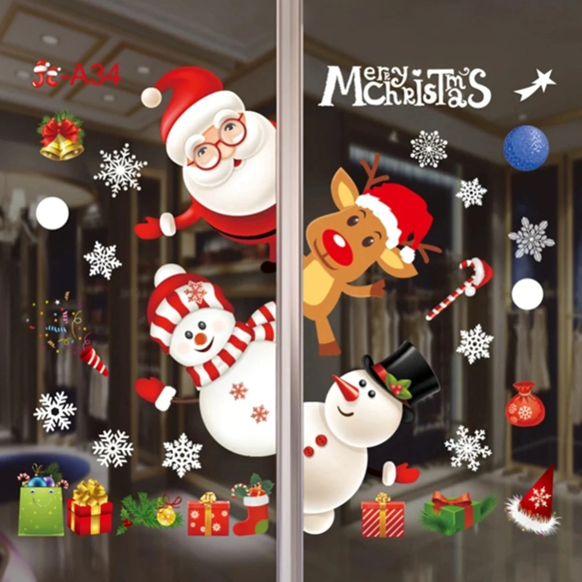 Festive Christmas Wall and Window Stickers - Image 7