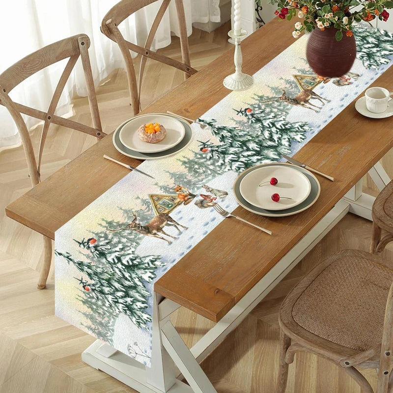 Festive Christmas Table Runner for Holiday Decor - Image 47