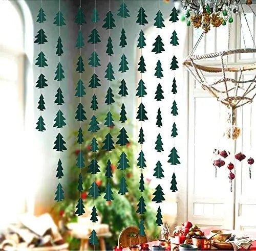 Rose Gold Glitter Christmas Tree Garland Decor - Image 21
