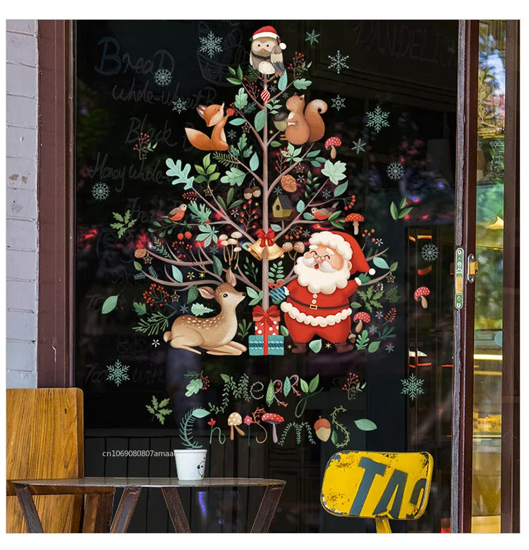 Festive Santa & Tree Christmas Window Stickers - Image 10