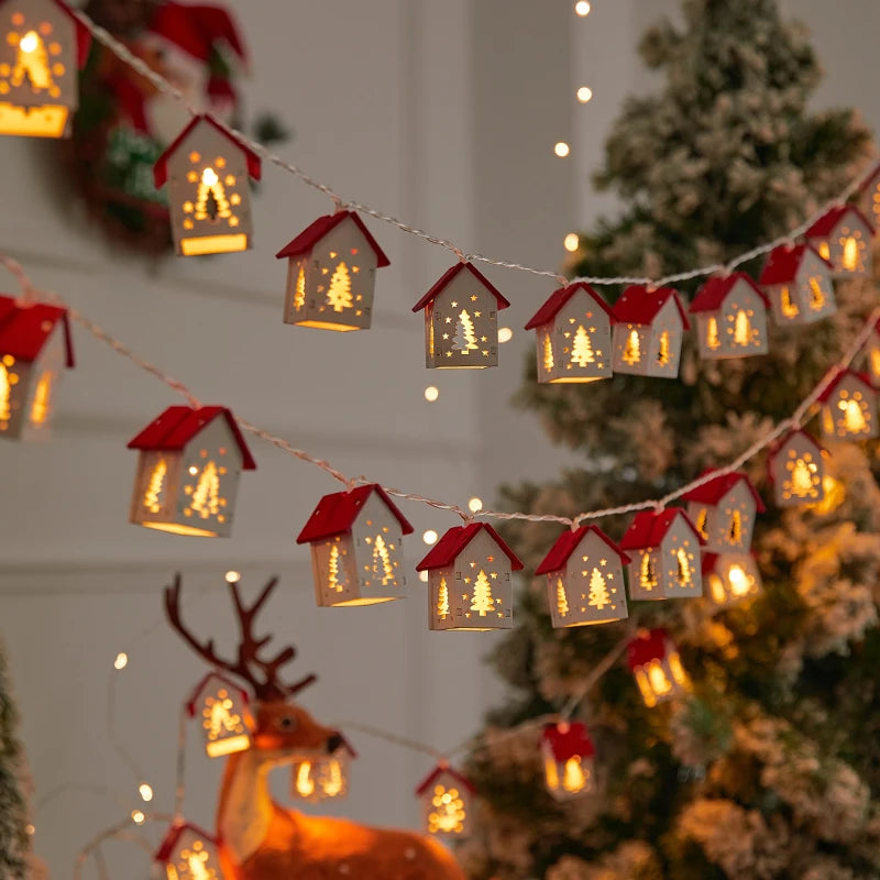 Charming Mini House LED Light String for Christmas - Image 2