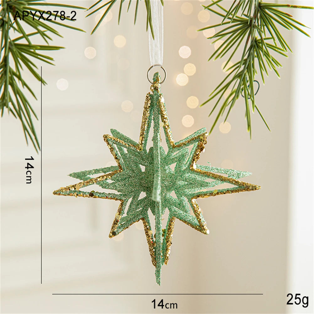 Charming Green Snowflake Bell Christmas Ornaments - Image 21