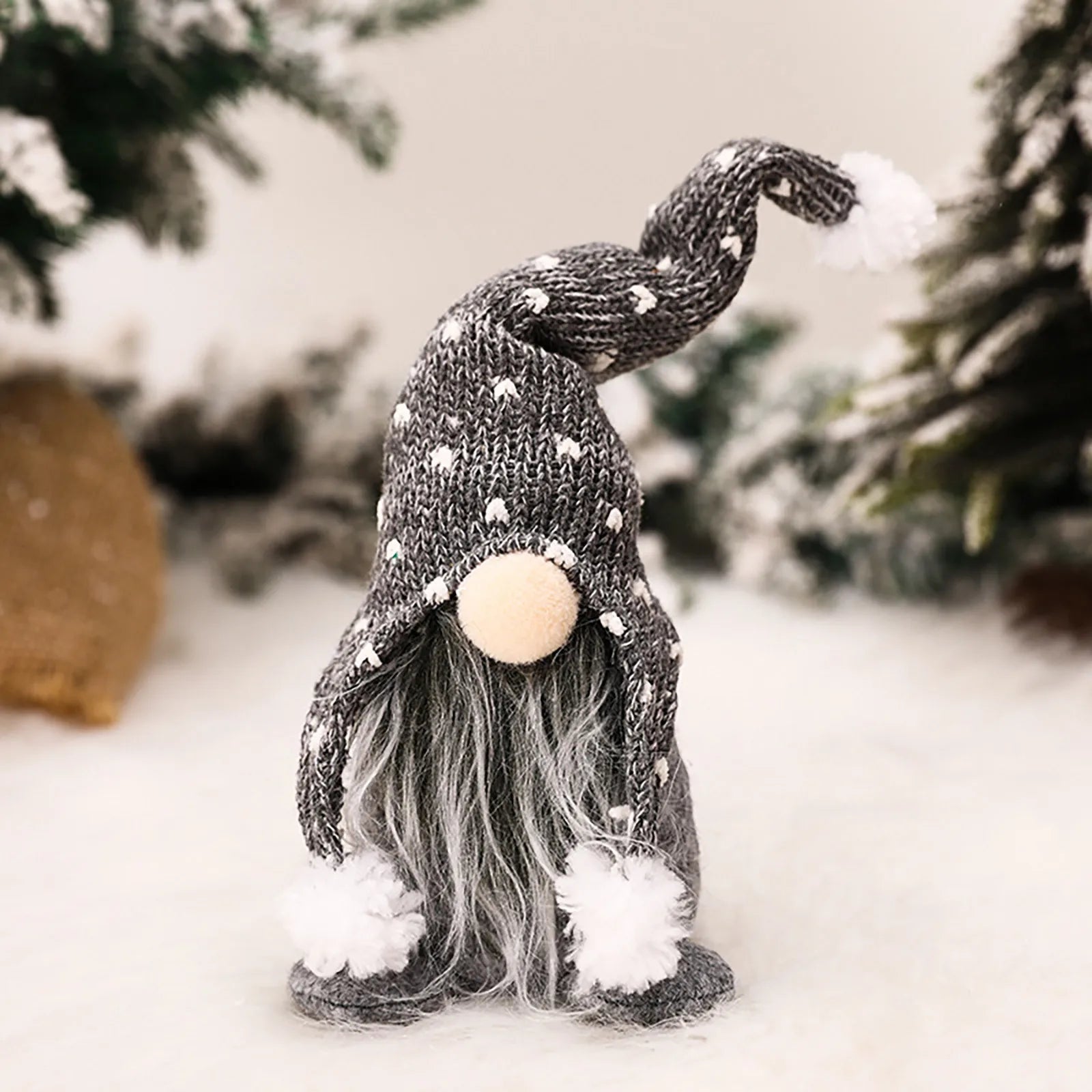 Adorable Plush Gnome Doll for Christmas Decor - Image 4