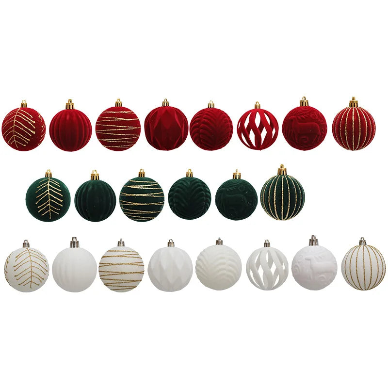 Elegant 12pcs Wine Red Christmas Ball Ornaments - Image 15