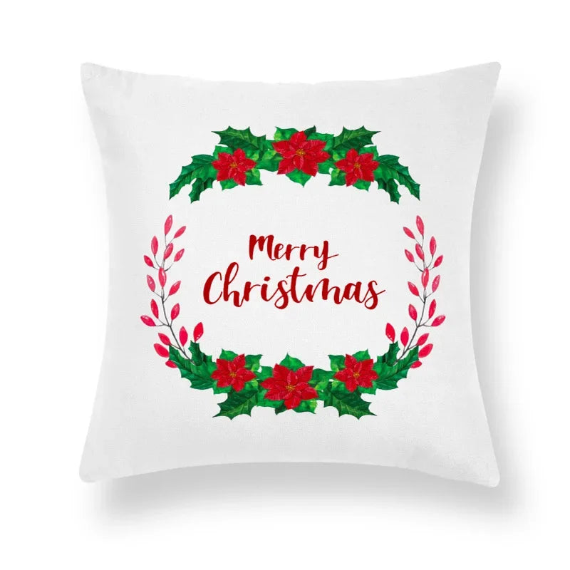 Festive Green Flower Ring Pillow Cushion - Image 8