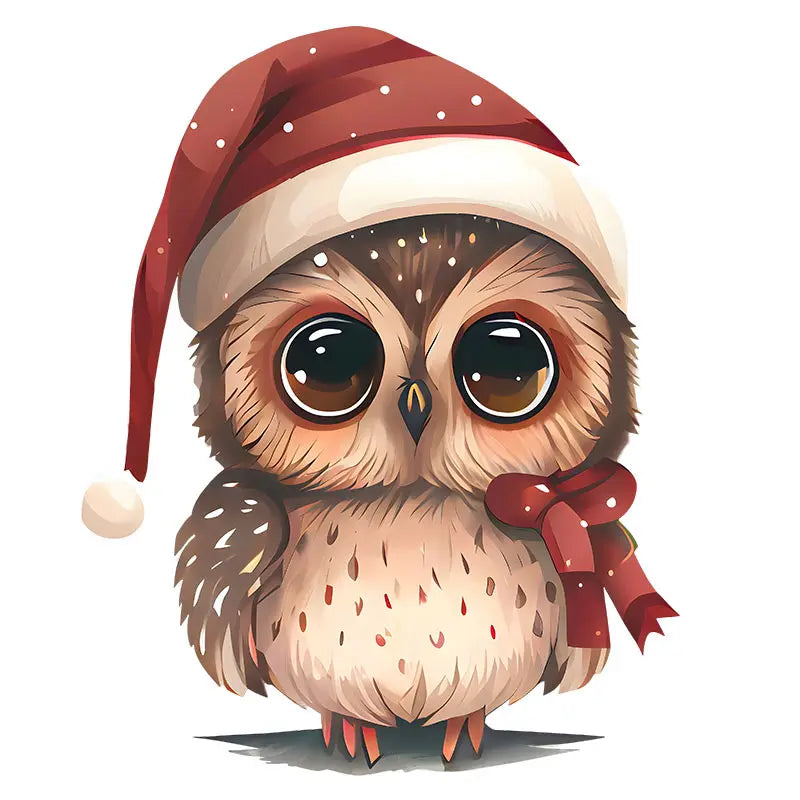 Festive Merry Christmas Owl Wall Decals - Image 15