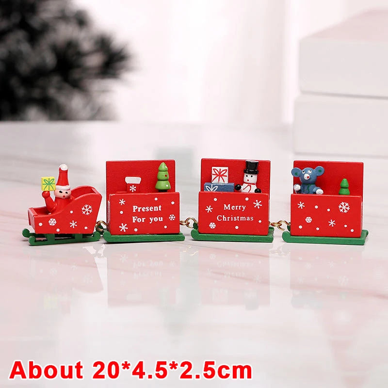 Charming Wooden Train Ornaments for Christmas Decor - Image 16
