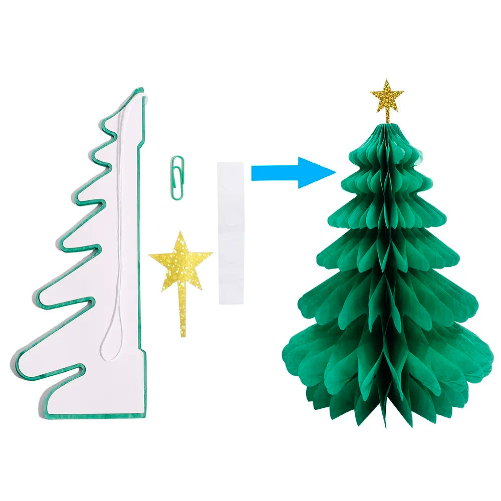 Festive Honeycomb Christmas Ornaments – Red & Green - Image 17