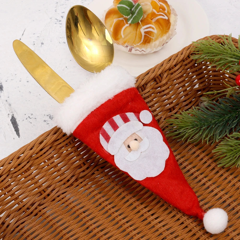 Festive Christmas Cutlery Holder Bag for Holiday Decor - Image 18