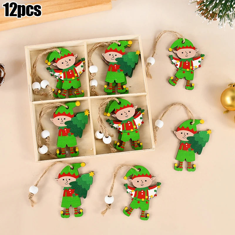 Festive Wooden Nutcracker Soldier Tree Ornaments - Image 20
