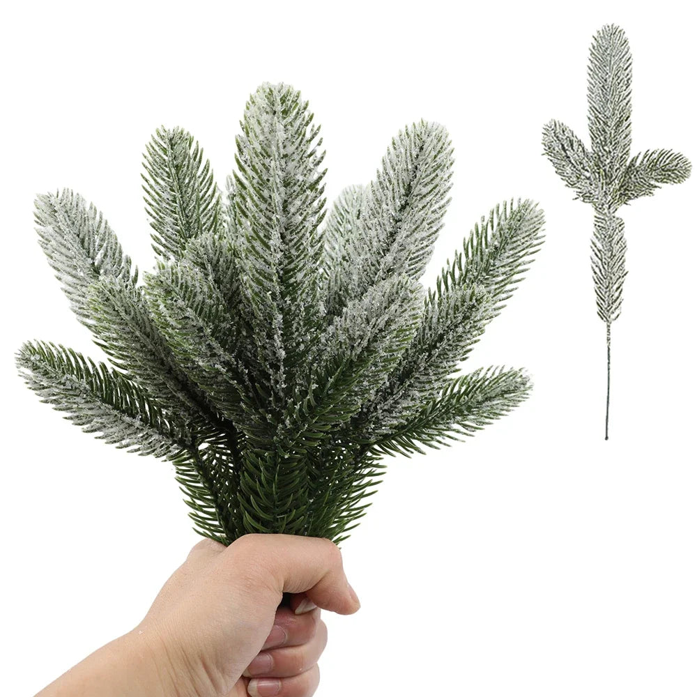 10/5Pcs Snowy Pine Branches for Christmas Decor - Image 4