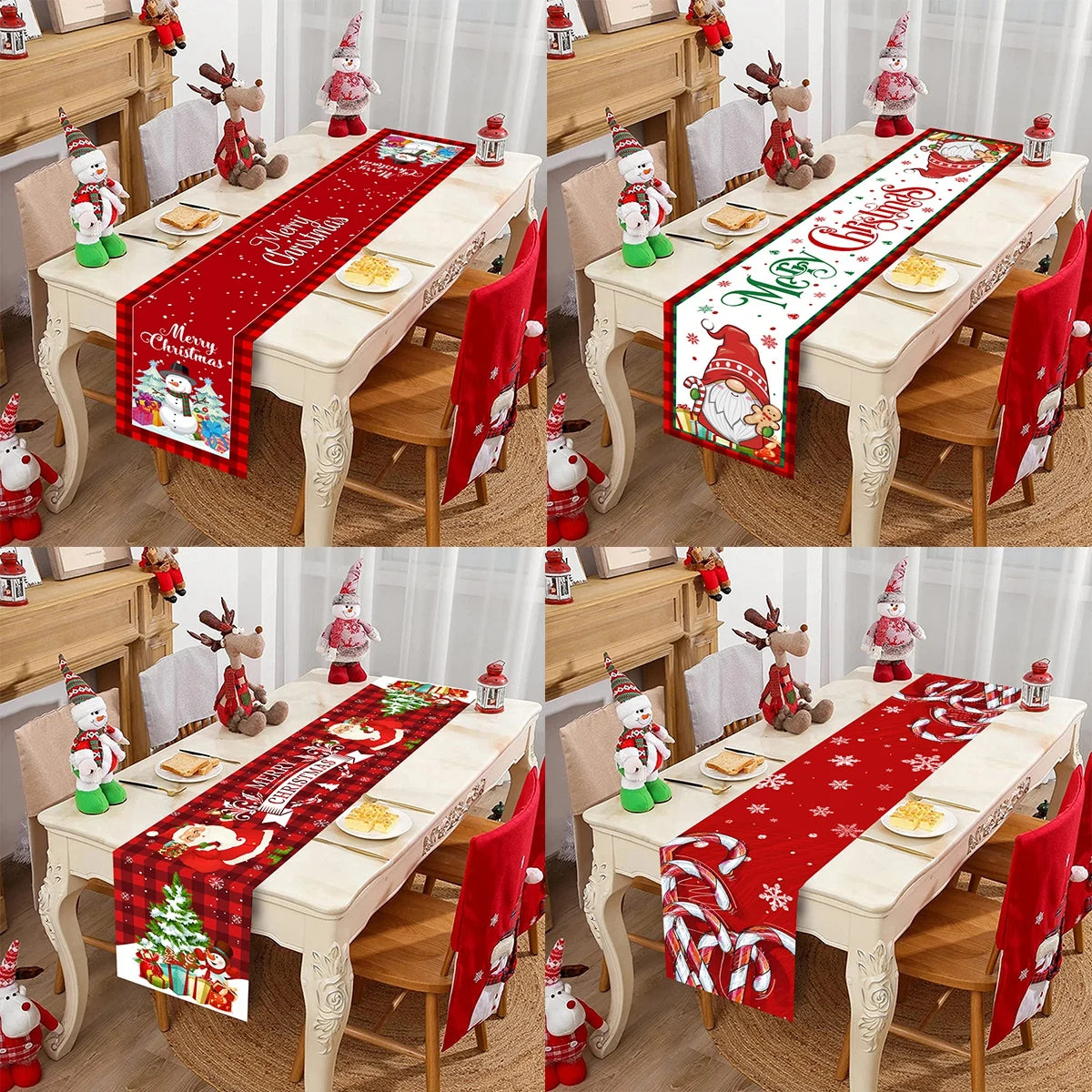 Merry Christmas Table Runner for Festive Decor - Image 7