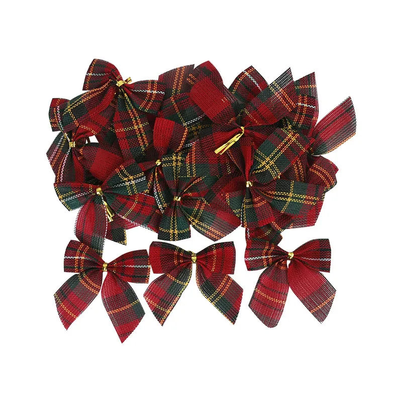 Christmas Gold Dust Bow Ornaments - 10/20pcs - Image 13