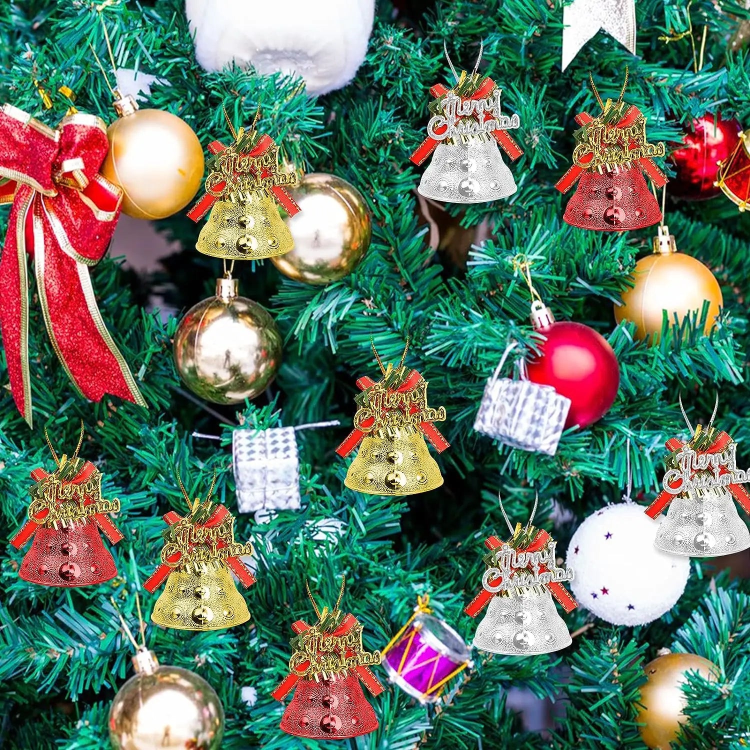 4PCS Gold Christmas Bells for Festive Decor - Image 24