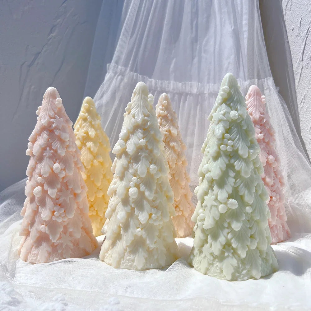 Christmas Tree Silicone Candle Mold for Festive Decor