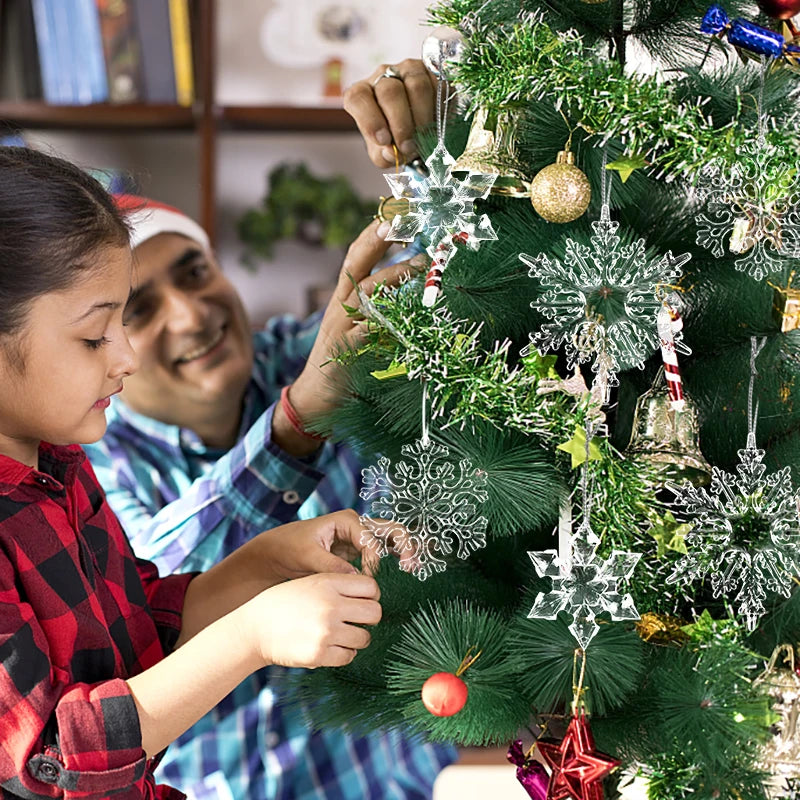 3/5pcs Transparent Snowflake Christmas Tree Decor - Image 21