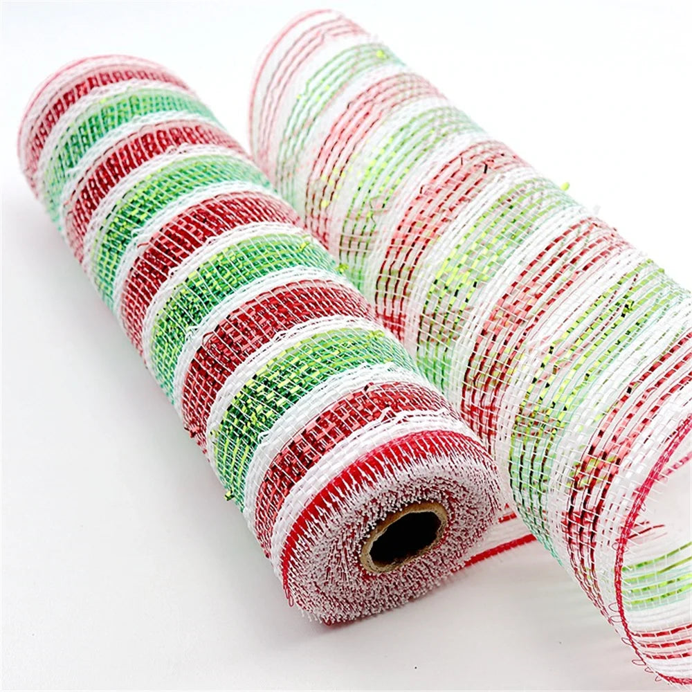 Festive 26CM Mesh Ribbon for Christmas Decor - Image 9