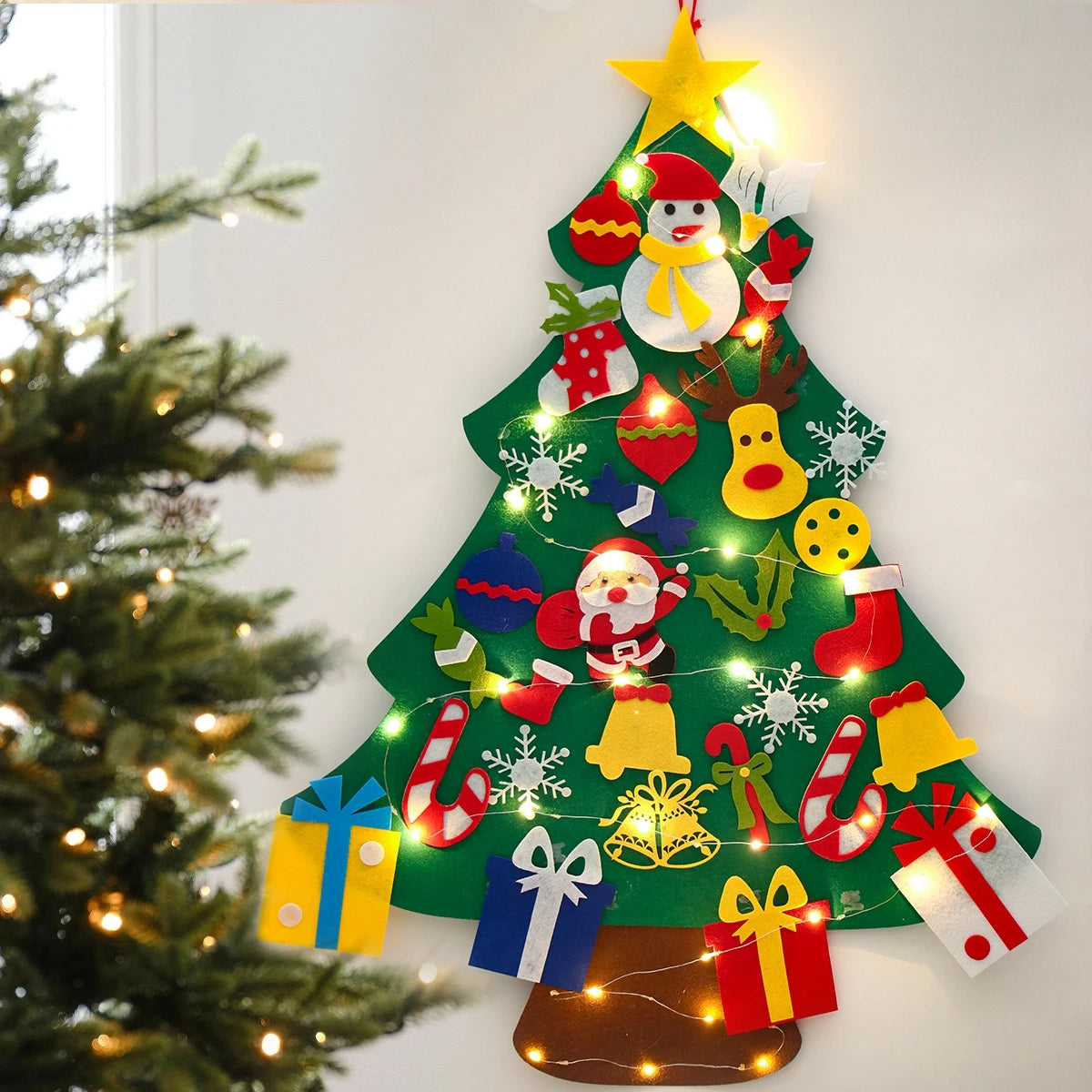 DIY Felt Christmas Tree with Lights - Festive Home Decor - Image 20