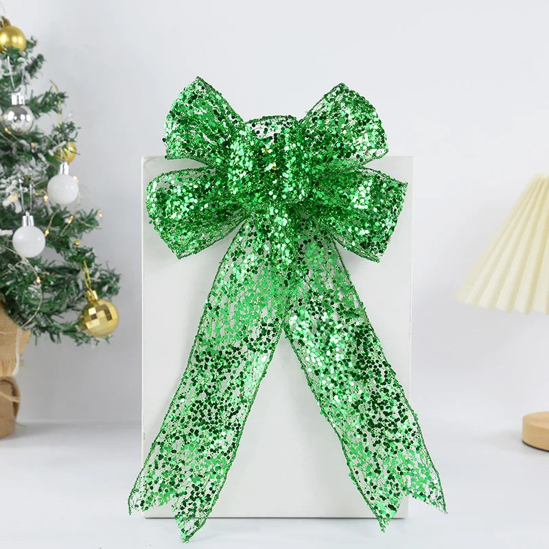 Festive Christmas Bow with Glittering Sequins - Image 10