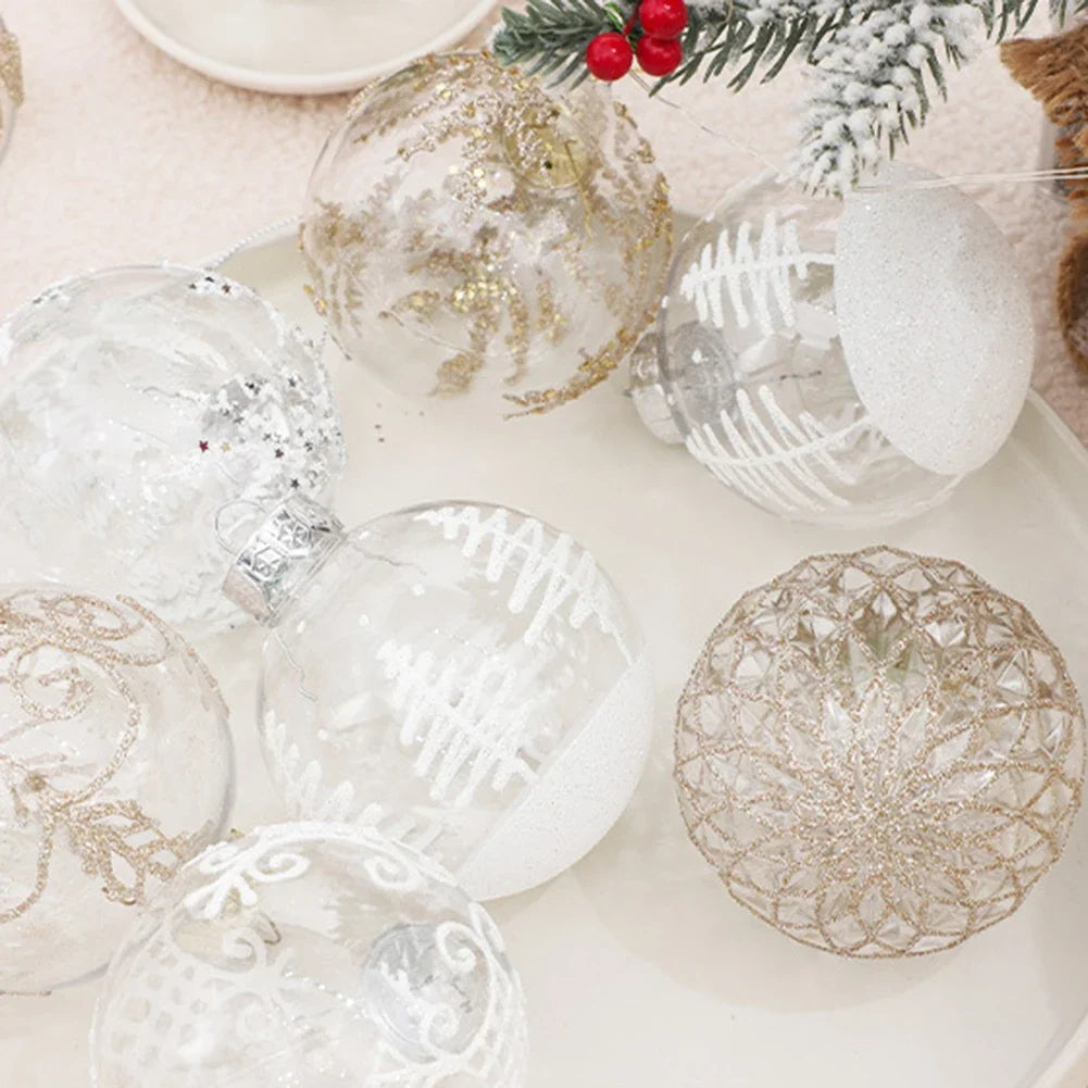 Wine Red Christmas Ball Ornaments - 9pcs Set - Image 9
