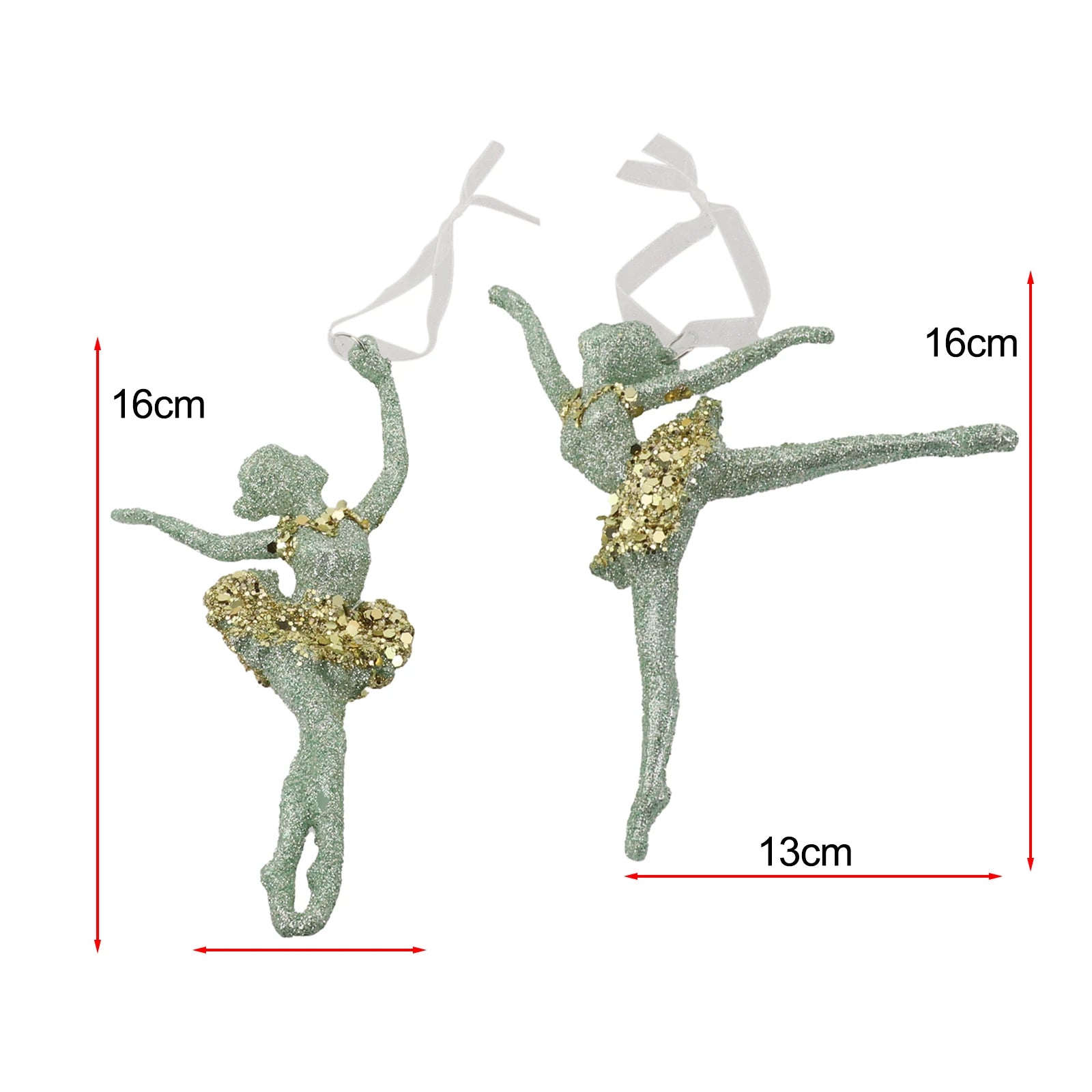 Charming Green Snowflake Bell Christmas Ornaments - Image 46