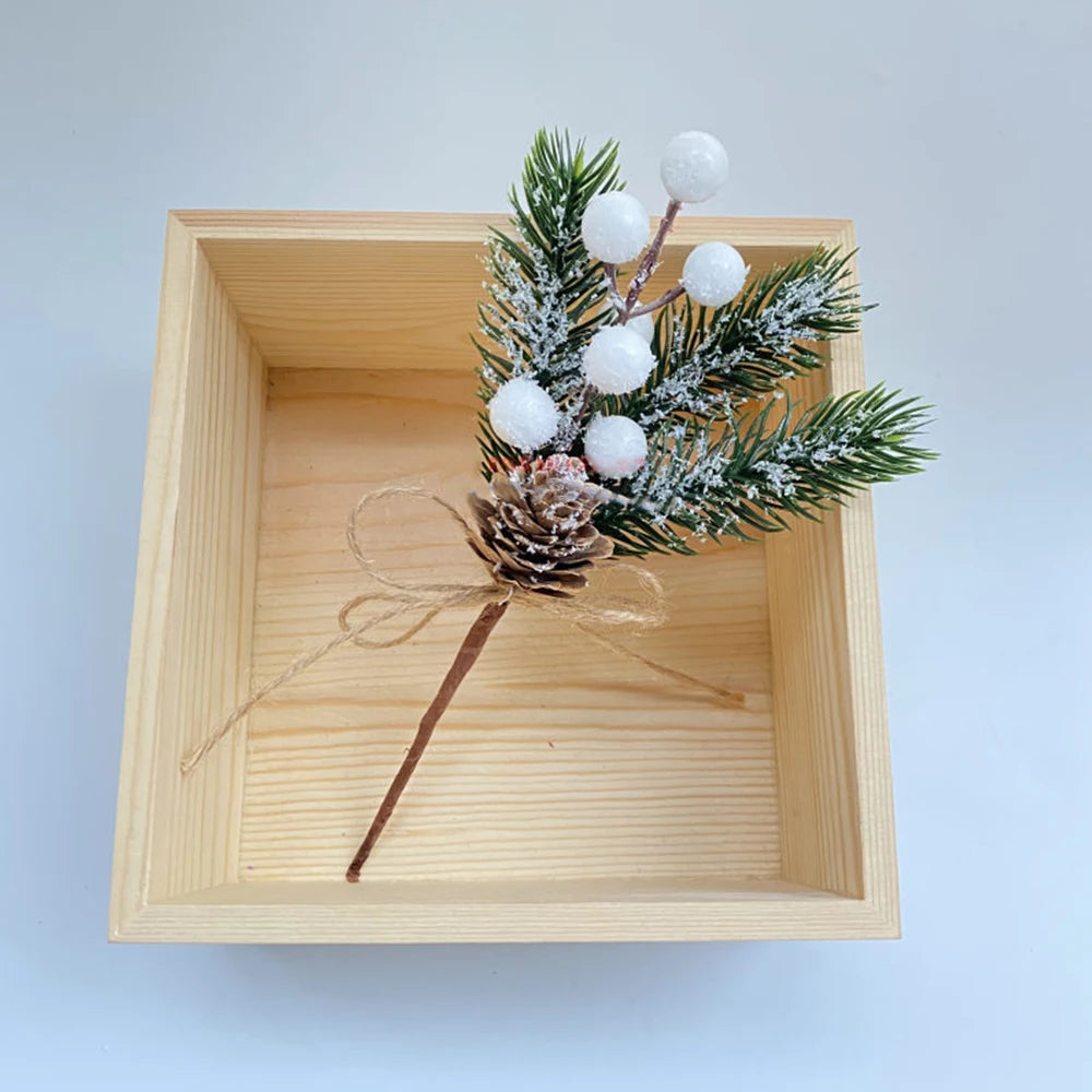 5pc Christmas Holly Berry Pine Branch Set - Image 14