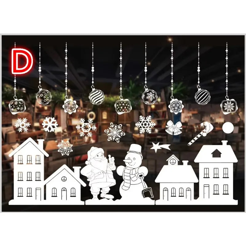 Charming Christmas Window Stickers for Holiday Decor - Image 9