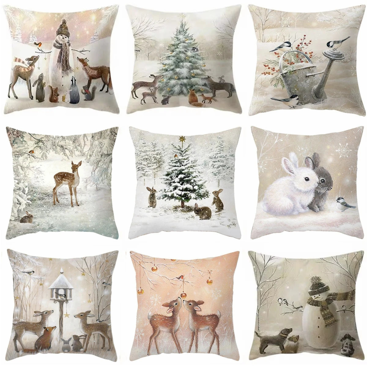 Festive 45cm Christmas Pillowcase Cushion Cover - Image 3