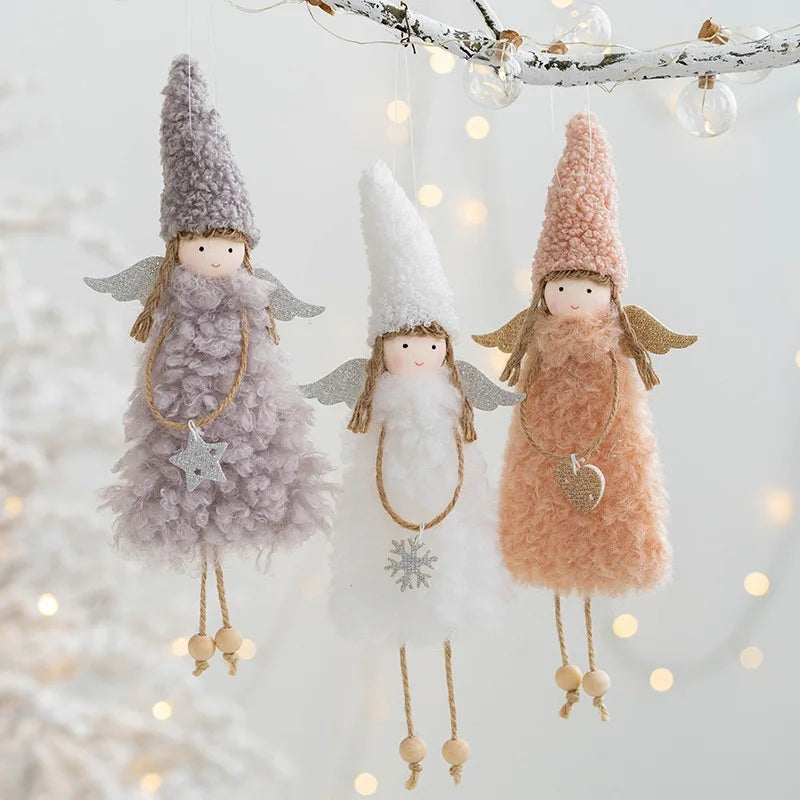 Charming Plush Angel Ornament for Christmas Decor - Image 60
